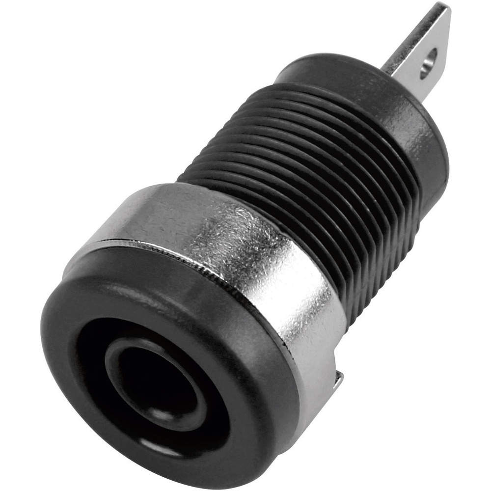 6239c26en Sicherheits-laborbuchse Buchse, Einbau Vertikal Stift-ø: 4 Mm Schwarz 1 St. - Tru Components