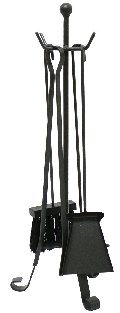 Kaminwerkzeug-set Stahl Lackiert Mod.terminio