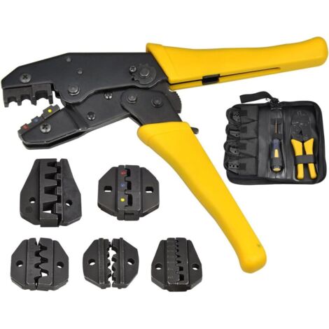 Crimpzange Für Elektriker, 5-in-1-crimpzange, Kabelend-crimpset, Elektriker-werkzeugset Für Isolierte Steckverbinder Mit Crimpzangentasche