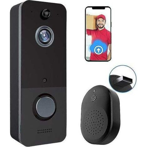 Kabellose Türklingelkamera Mit Bewegungserkennung, Cloud-speicher, Live-hd-bild, Nachtsicht Und 2,4-ghz-wlan-kompatibilität.
