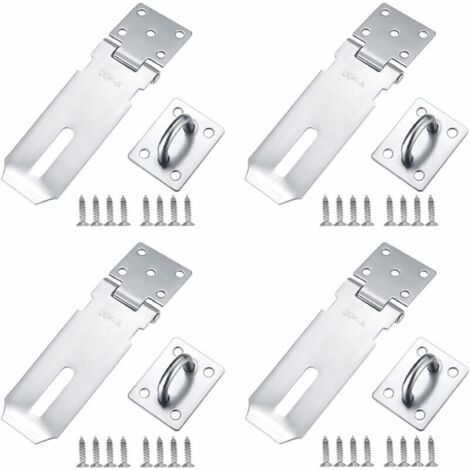 4-teiliges Türschloss-set, Vorhängeschlossriegel, Vorhängeschlossbolzen, Außentürriegel, Türriegel Mit Schrauben, Türschloss Für Türen Und Schränke
