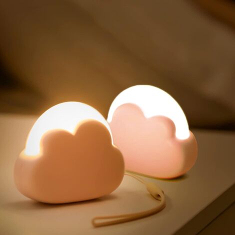 2 Wiederaufladbare, Einstellbare Nachtlichter Für Kinder Mit 4 Helligkeitsstufen Und Silikonkabel, Tragbare Led-lampen Für Mädchen, Geschenkidee Zur Babyzimmerdekoration (pink) [energieklasse A]