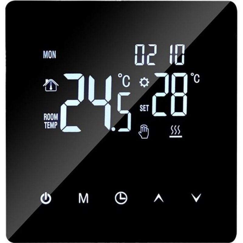 Wlan-fähiger Thermostat Für Gasheizkessel – Programmierbar Über Touch-oberfläche – Maximale Belastung 3 A – Spannung 90–240 V Ac