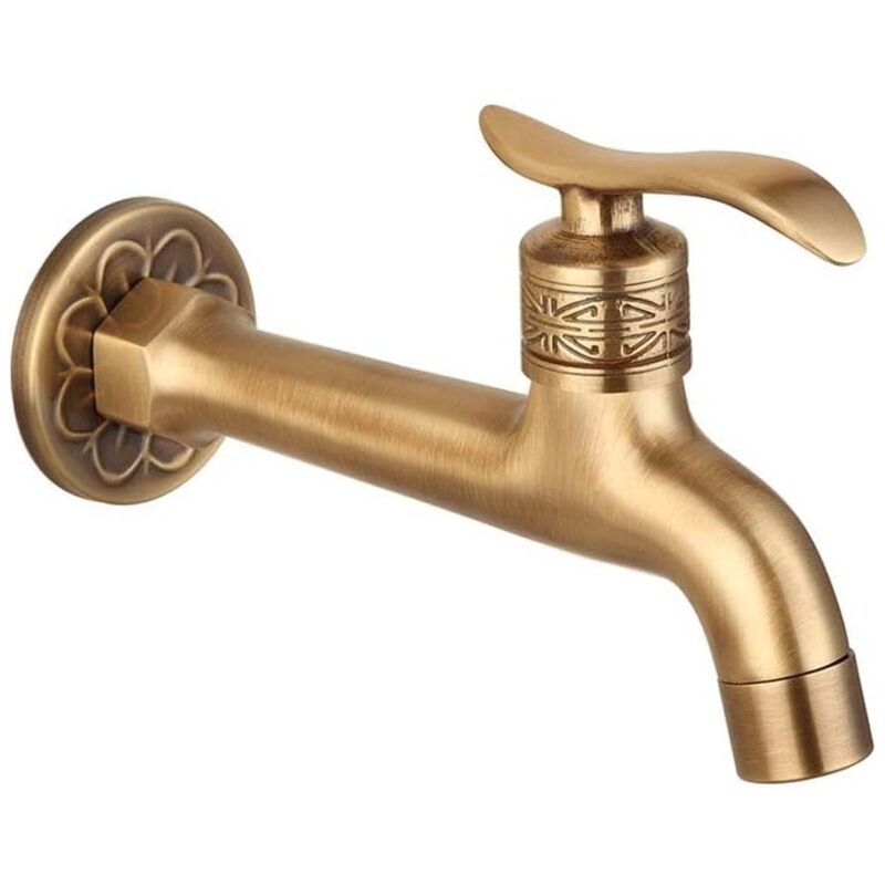 Messing-wasserhahngriff, Badezimmer, Wandwaschmaschine, Gartenwasserhahn, Kaltwasserhahn Mit Einzelschlauch