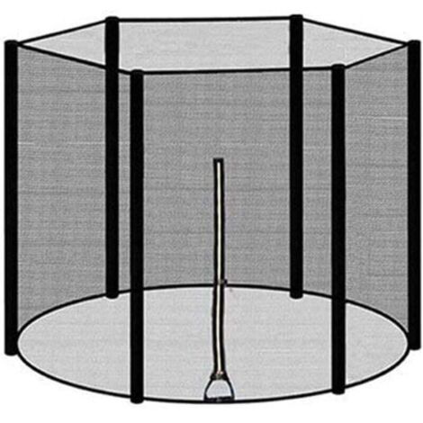 – Sicherheitsnetz Für Trampolin – Dichtes 120 G/m² Pe-nylon – Höhe 163 Cm – 6 Stangen Für Optimale Sicherheit