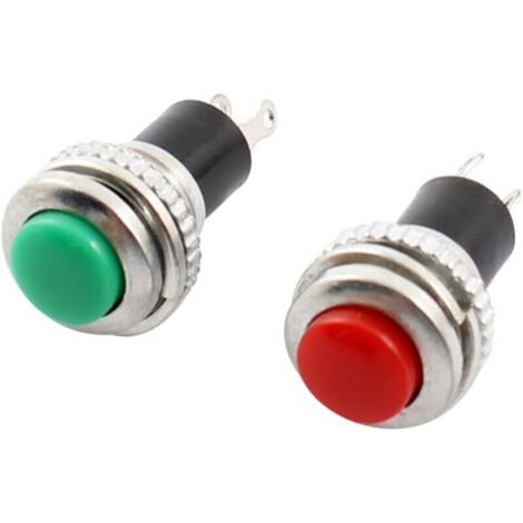 2 Stück 10 Mm Spst-momentan-metall-drucktaster, Ac 125 V 3 A, 250 V 6 A