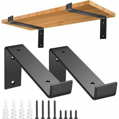2 Stück Industrielle Regalträger, 18 Cm/7,1 Zoll Metall-wandregalhalterungen, Robuste Wandregalträger