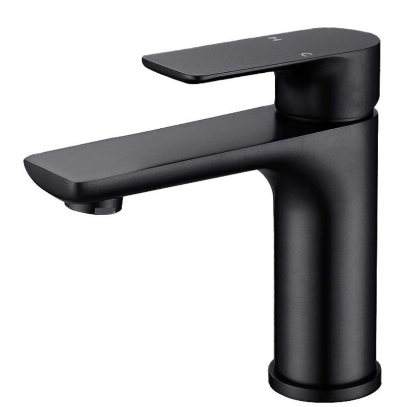 Moderne Badarmatur, Elegante Waschbeckenarmatur, Küchenarmatur, Edelstahl-mischbatterie, Warm- Und Kaltwasseranschluss, Schwarze Edelstahlarmatur