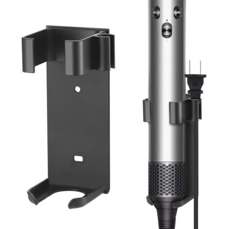 Kompatibel Mit Dyson, Metall-wandhalterung Für Lockenstab/glätteisen, Aluminium (schwarz)