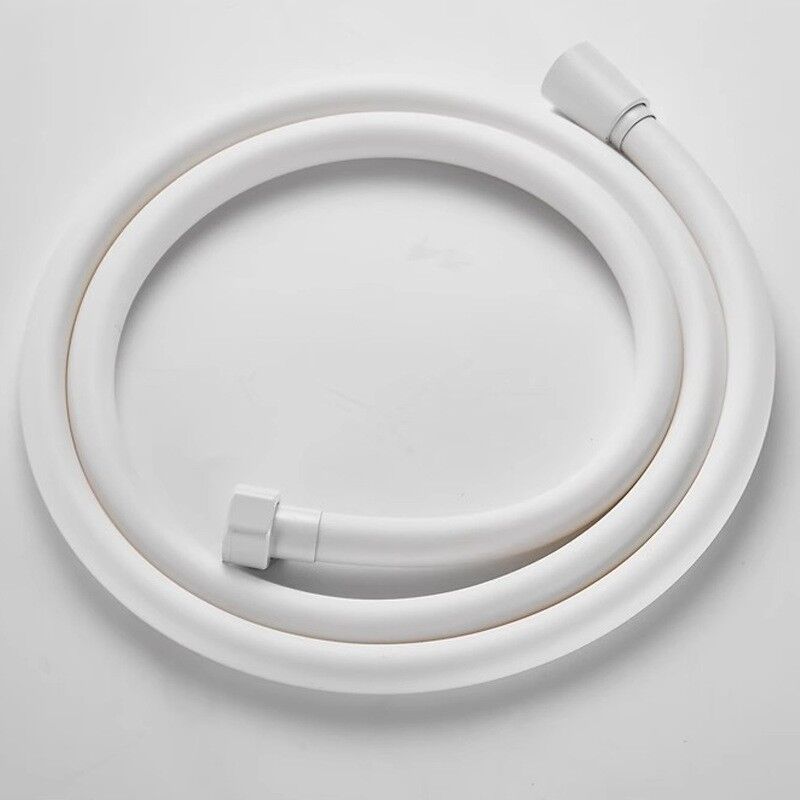 2 M Langer, Weißer, Flexibler Pvc-duschschlauch Für Handbrausen Im Badezimmer