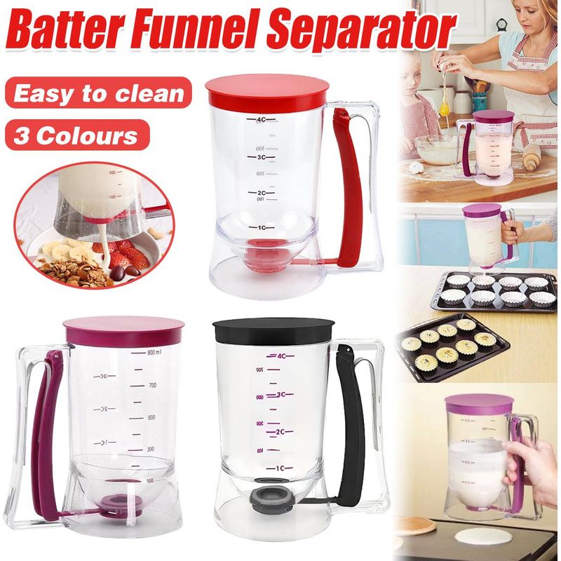 Teigspender Für Pfannkuchen, Messbecher, Trichter, Rotes Backwerkzeug Für Kuchen, Cupcakes Und Pfannkuchen