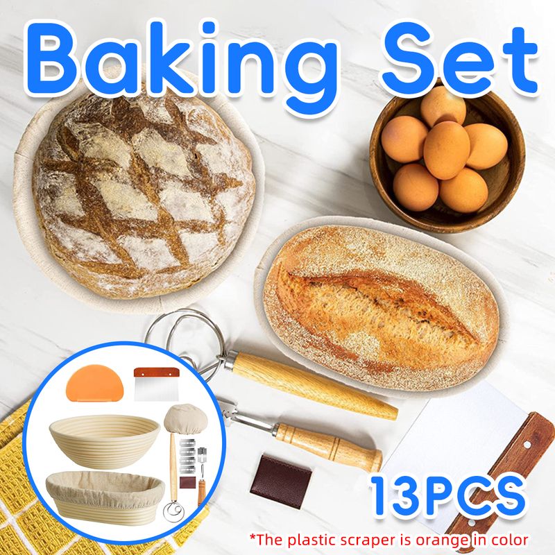 14-teiliges Bäckerei-set Zum Brotbacken: Teiggehgeräte Und Fermentationszubehör