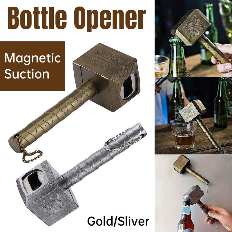 Flaschenöffner „thors Hammer“, Kreativer Flaschenöffner Für Die Hausbar, Bronze