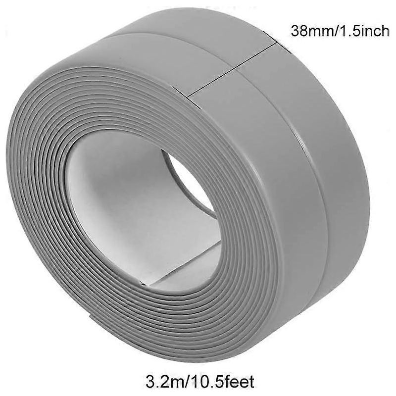 Wasserdichtes Dichtungsband, Selbstklebendes Dichtungsband Für Küche Oder Bad (38 Mm X 3,2 M - Grau)