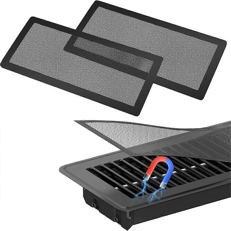Set Mit 4 Magnetischen Lüftungsgittern Für Böden Und Wände/decken – 14 X 30 Cm Große Maschenfilter Zum Auffangen Von Schmutz