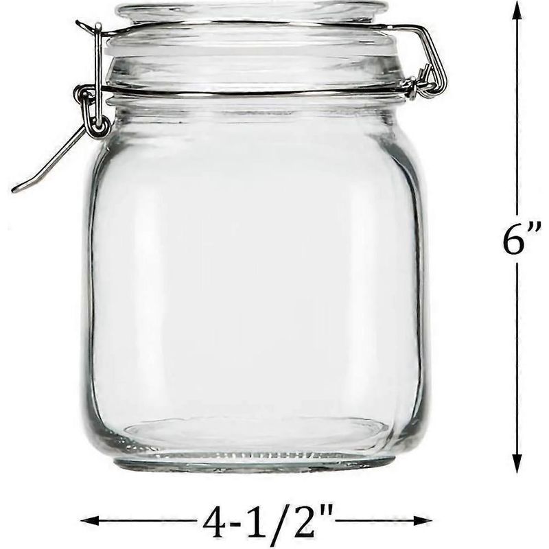 Set Aus 4 Weithals-einmachgläsern Für Konfitüren Und Marinaden (1 Liter).