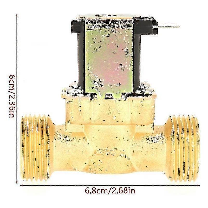 Normalerweise Geschlossenes Elektrisches Magnetventil G3/4 12 V Dc, Messing (g3/4 D).