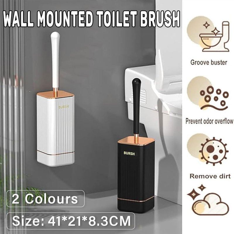 Wandmontierte Toilettenbürste Aus Weißem Silikon