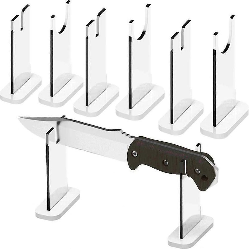 Messerständer (4er-set), Sammlermesserhalter Aus Acryl, Einzelner Messerhalter Für Die Heimdekoration (weißer Hintergrund)