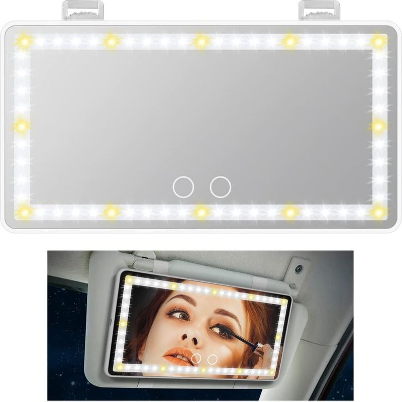 Auto-/transporter-sonnenblenden-schminkspiegel Mit Weißer Led-beleuchtung