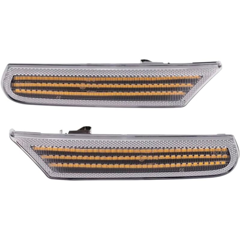 Led Clignotant Dynamique Latéral Jaune Brillant Canbus 12v Feux De Fumée De Voiture Pour Porsche 911 Boxster Typ 996 986 Carrera Gt2 Gt3 (transparent)