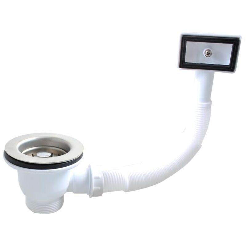 Xj302-u Kit De Bonde D'Évier De Cuisine En Acier Inoxydable 85 Mm X 75 Mm Avec Trop-plein