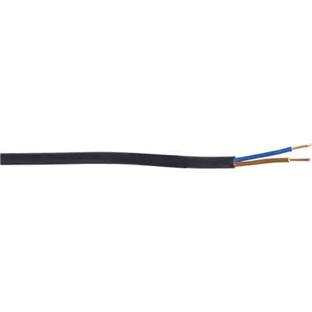 Bipolarer Kabel Für Haushaltsgeräte Flach "schwarz" Querschnitt 2x1