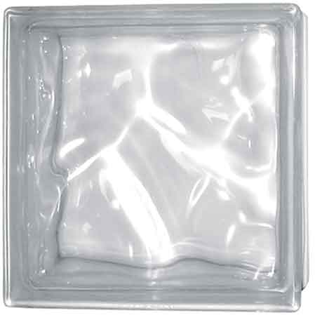 Transparente Gewellte Glasblocks 19x19x8 Cm