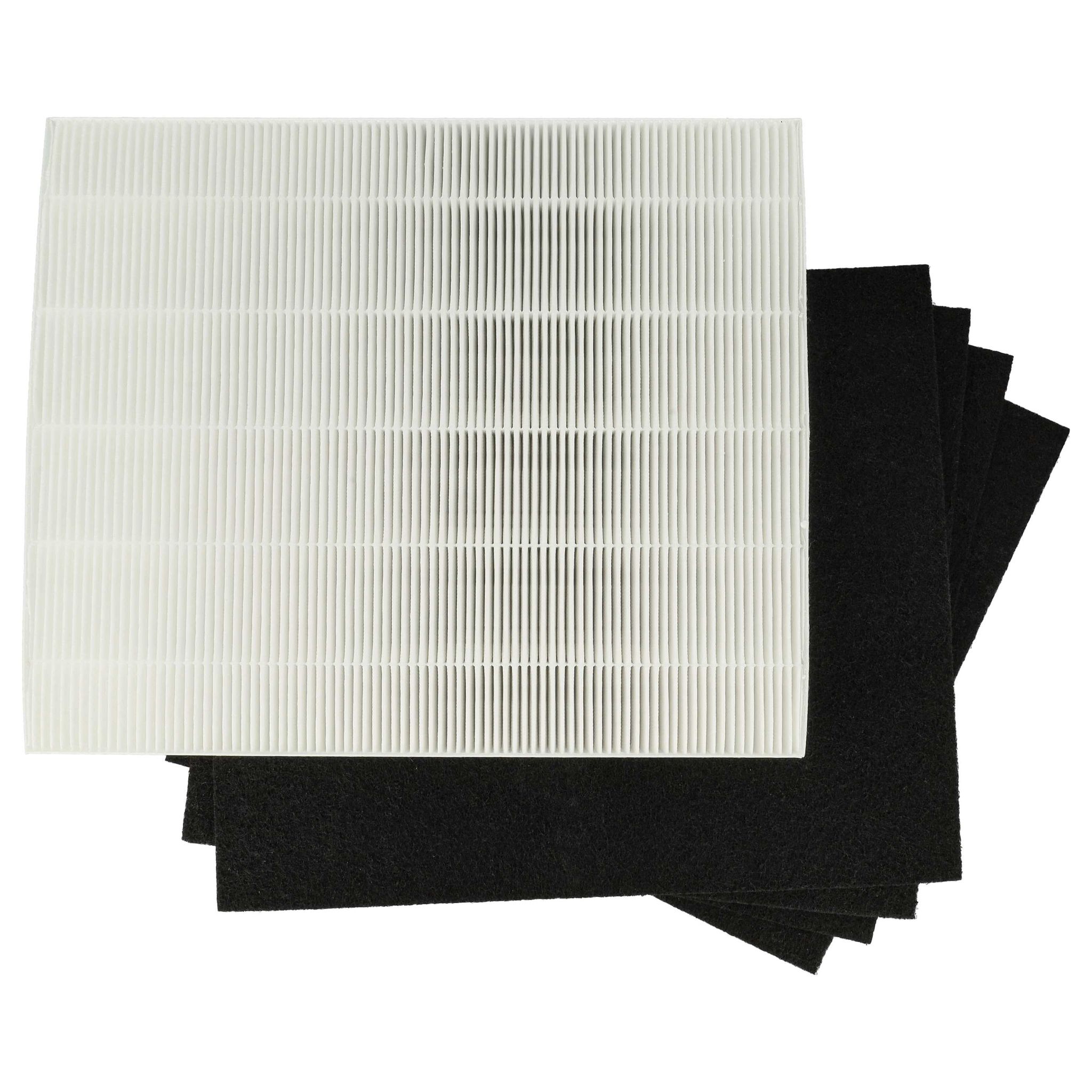Filter Set Kompatibel Mit Winix P150 Luftreiniger - Ersatz Für Winix 15hc, Wrf15-hc, 123050 (4x Aktivkohlefilter + 1x Hepa-filter) Luftfilter - Vhbw