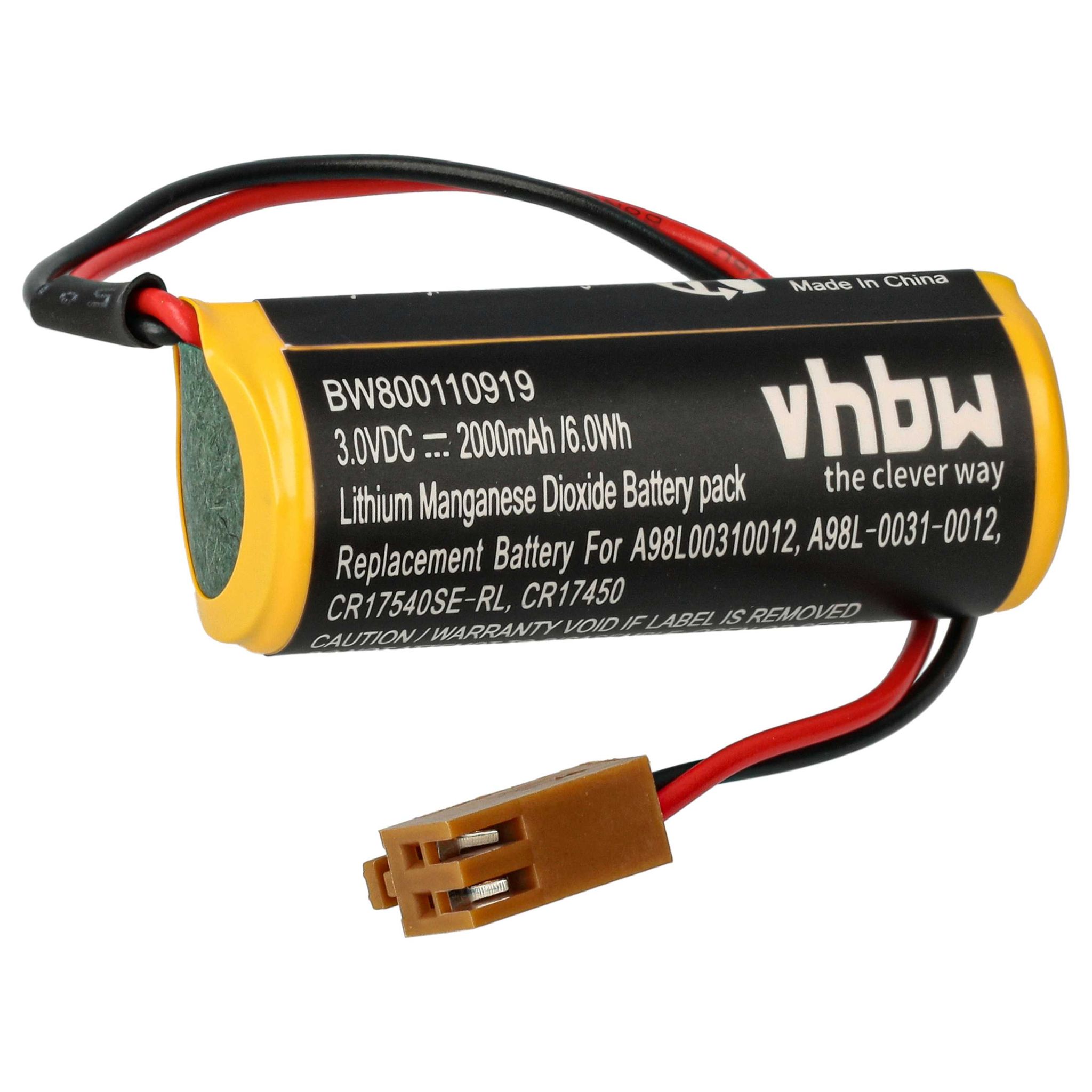 Vhbw - Batterie Kompatibel Mit Le Blond 77 Cnc Router Programmable Logic Controller Steuereinheit (2000 Mah, 3 V, Li-mno2)