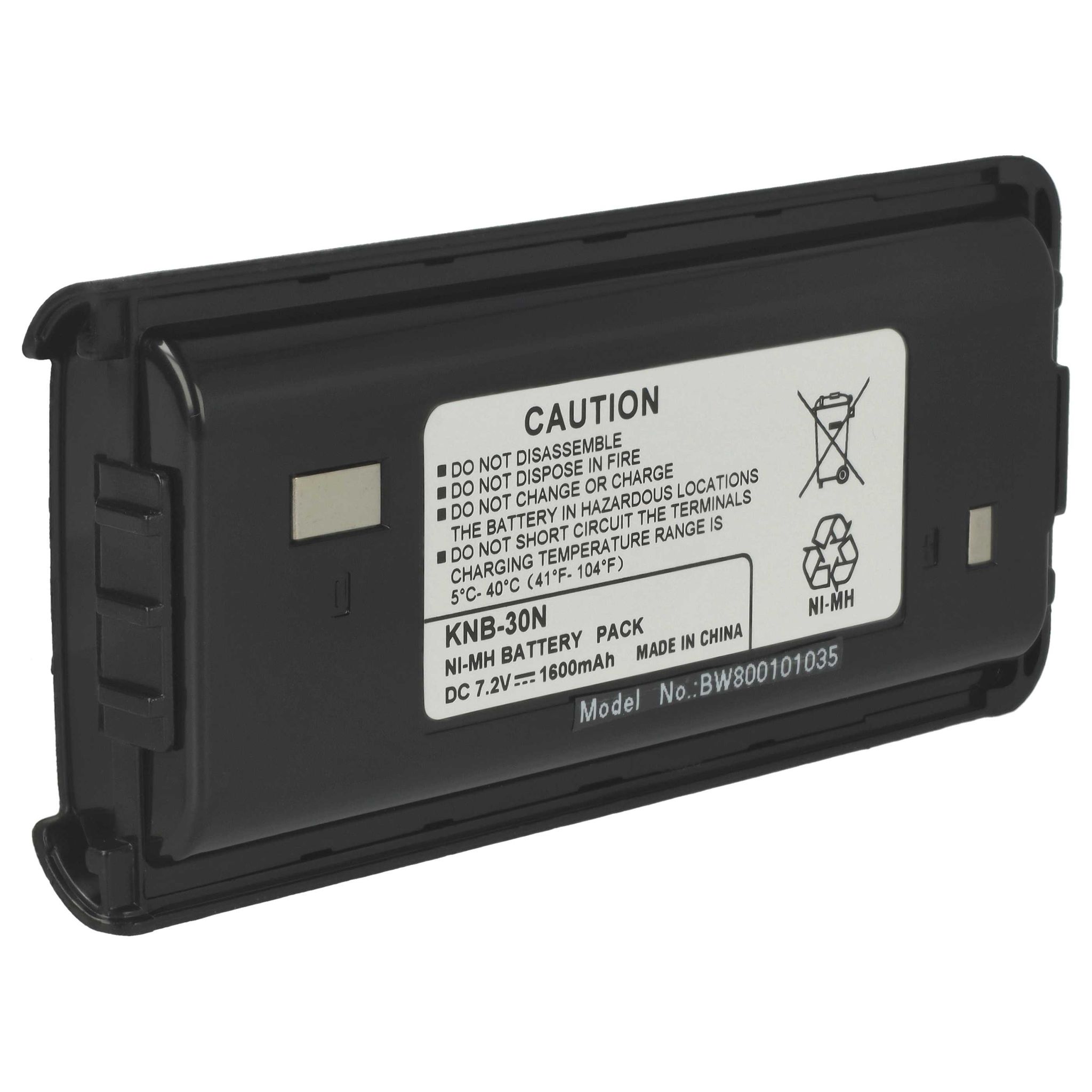 Vhbw Akku Kompatibel Mit Kenwood Tk-2300vp Tk-2212m, Tk-2217, Tk-2207g, Tk-2212, Tk-2207, Tk-2300 Funkgerät, Walkie Talkie (1600 Mah, 7,2 V, Nimh)