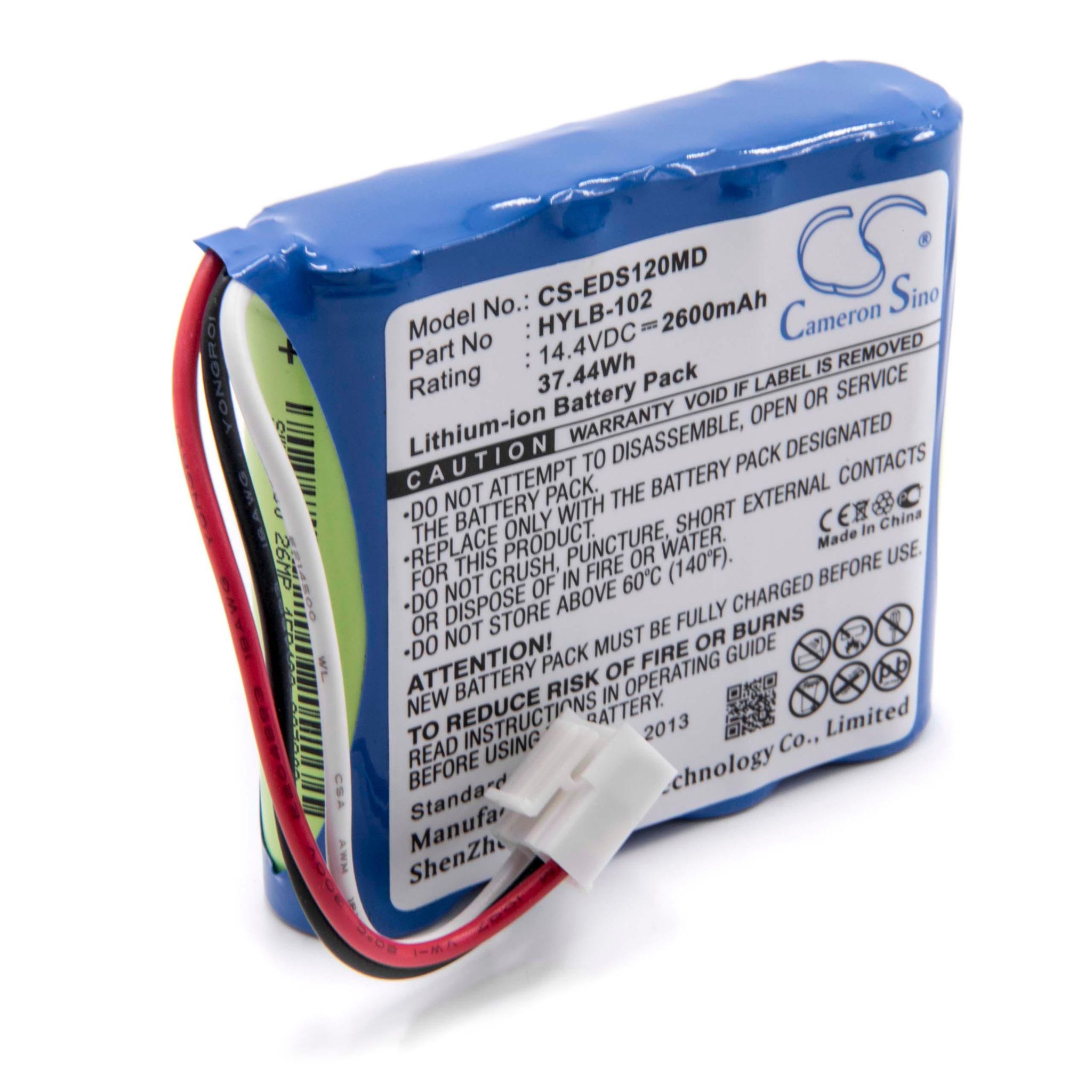 Vhbw - Akku Kompatibel Mit Comen Cm-1200, Cm1200b Ecg Medizintechnik (2600mah, 14,4v, Li-ion)