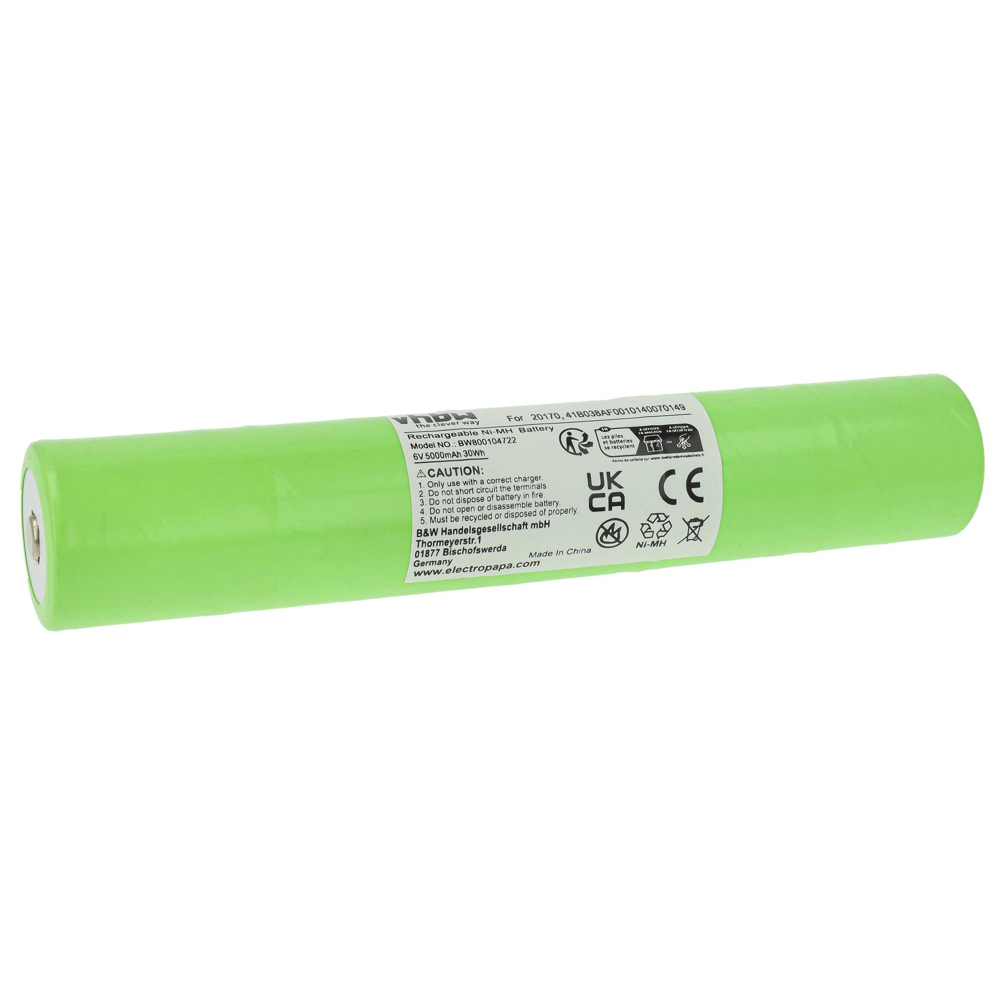 Vhbw - Akku Kompatibel Mit Ericsson 41b038af00101, 40070149 Taschenlampe Kopflampe (5000 Mah, 6 V, Nimh)
