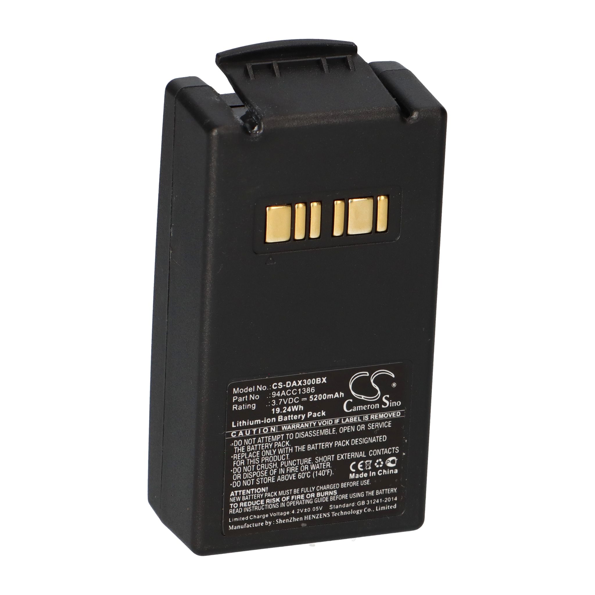 Vhbw Akku Kompatibel Mit Datalogic Falcon X3 Falcon X4, Falcon X3 Plus Barcodescanner Pos (5200 Mah, 3,7 V, Li-ion)