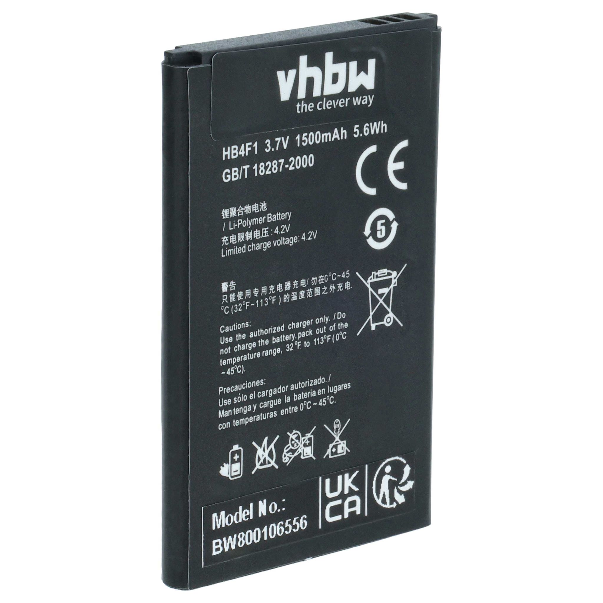 Vhbw - Akku Kompatibel Mit Blu Rave Router Modem Hotspots (1500mah, 3,7v, Li-ion)
