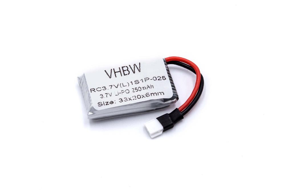 Vhbw - Akku Kompatibel Mit Udi Rc U816 Modellbau (250mah, 3,7v, Li-polymer, Mini Jst-plug)