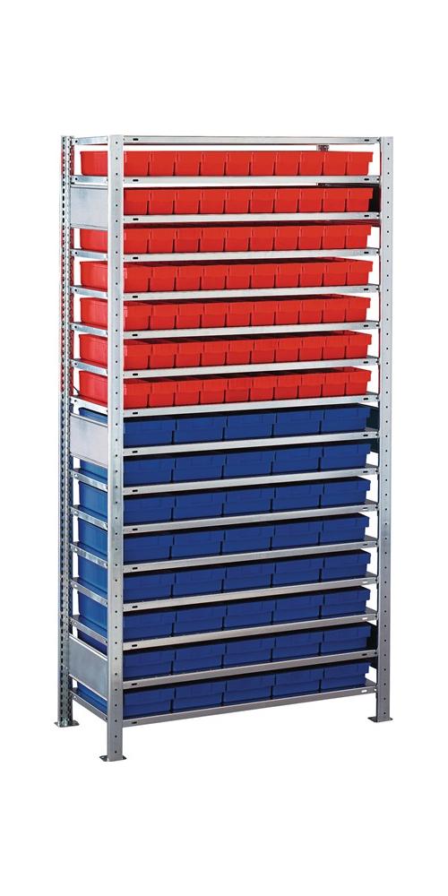 Steckregal H2000xb1000xt500mm Anbauregal 16 Stahlböden 75 X L 500 Mm Blau