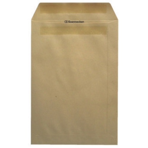 Soennecken Versandtasche Soennecken Din B5 176 X 250 Mm (b X H) Ohne Fenster 90g/m² Mit Selbstklebungnatronbraun 500 St./pack.