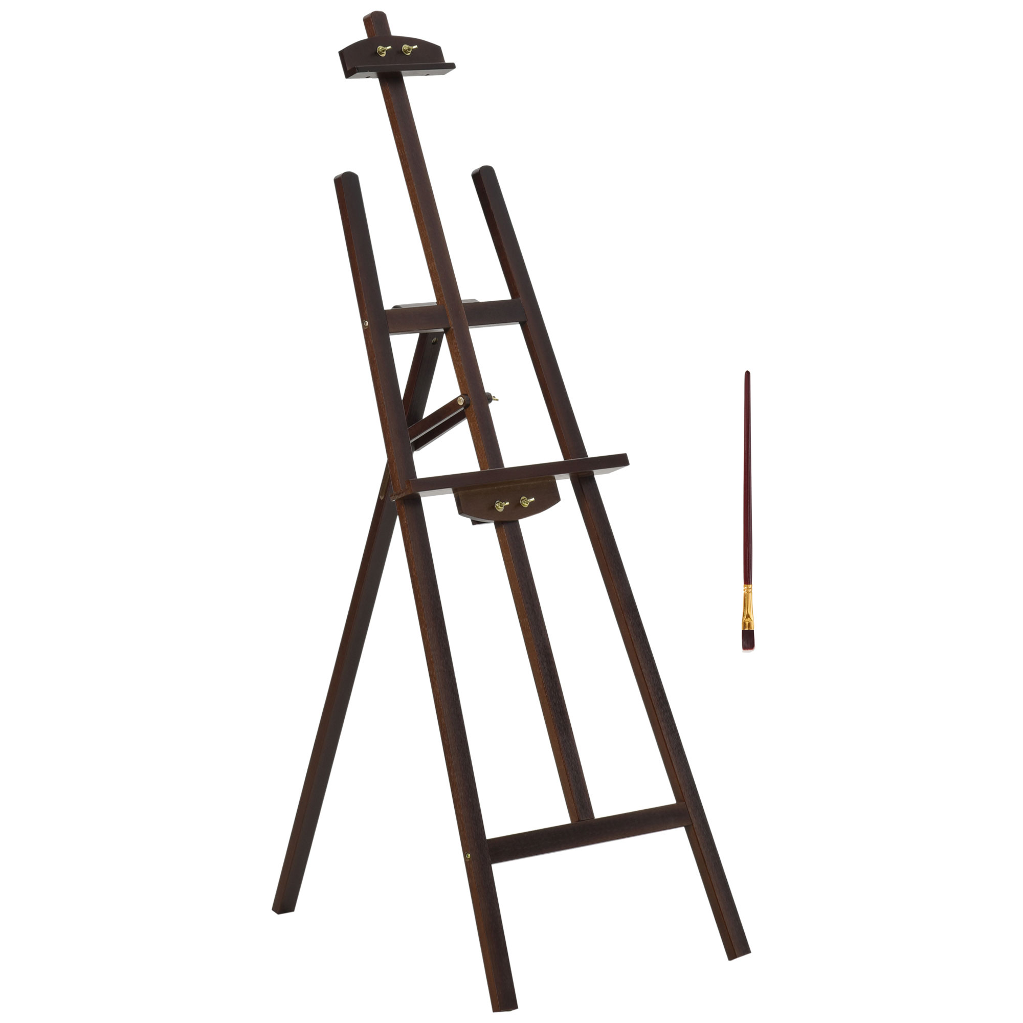 Staffelei Aus Kiefernholz, Neigungswinkel Bis Zu 90° Verstellbar, Maße 51,5 X 71,5 X 134,5 Cm