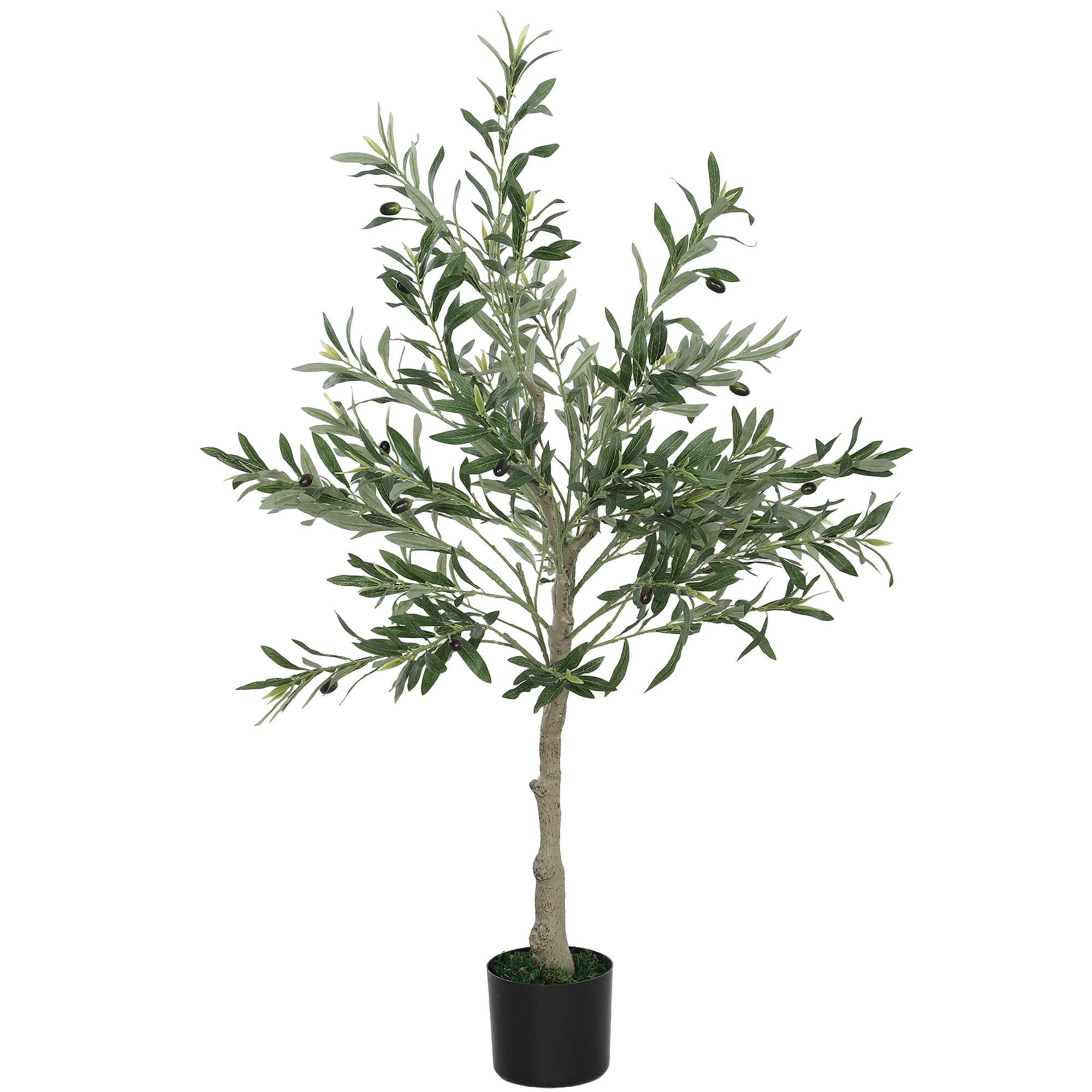 Künstlicher Olivenbaum, 120 Cm, Zimmerpflanze, Künstliche Dekoration Für Zuhause, Büro, Wohnzimmer, Schlafzimmer