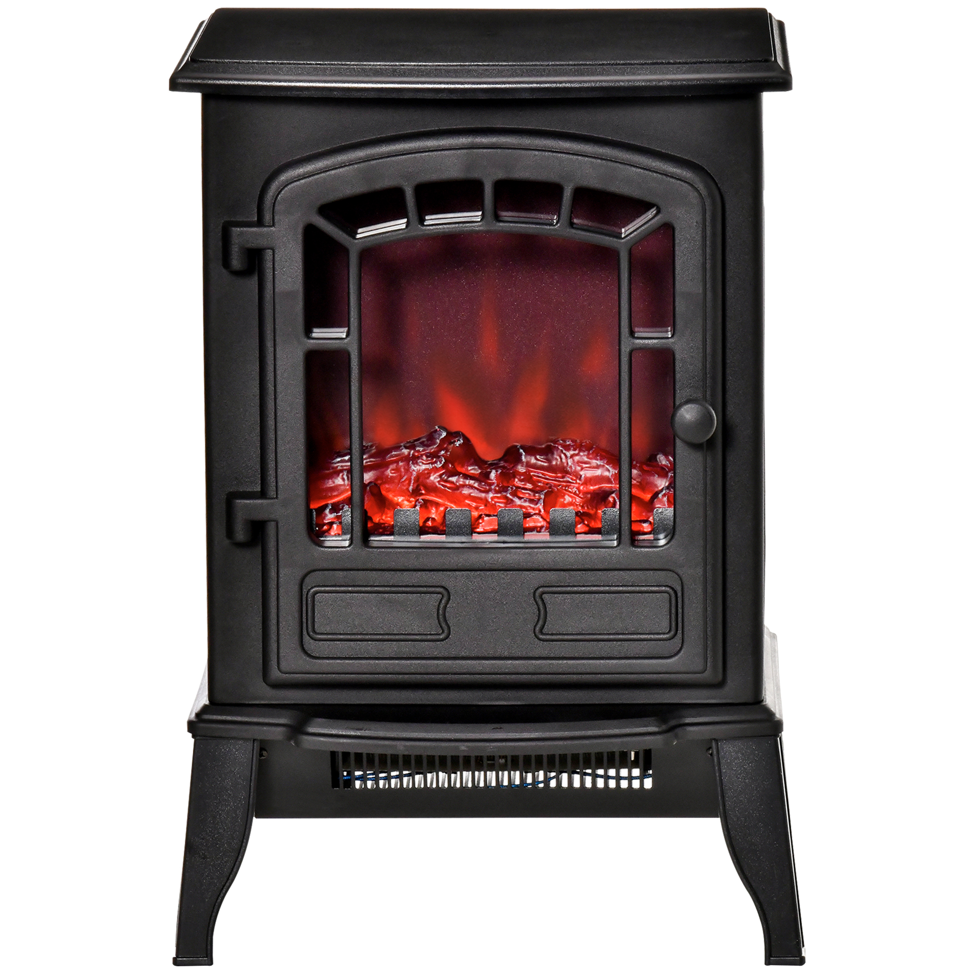 Elektrischer Kamin Mit Flammeneffekt, 1000/2000 W, Elektroofen Mit Einstellbarem Thermostat Und Überhitzungsschutz, Beheizt Räume Von 20–25 M², 39 X 24 X 56,5 Cm, Schwarz