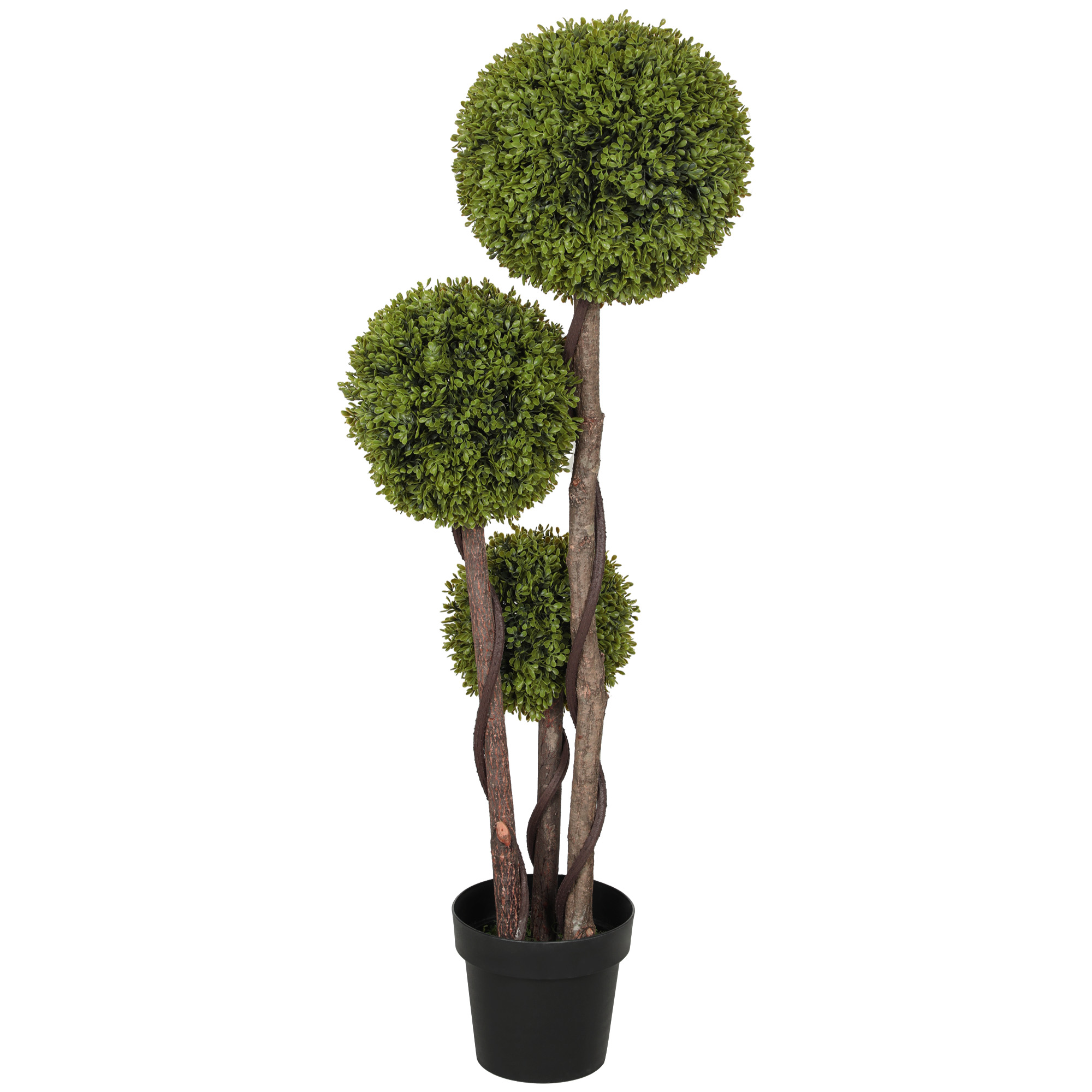 Künstlicher Bosso Mit 3 Kugeln In Einem Verstärkten Topf, 115 Cm Hoch