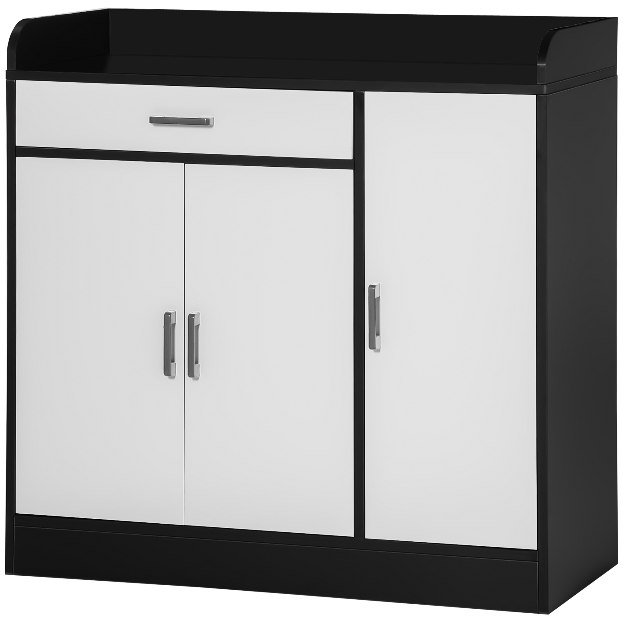 Moderner Küchenschrank Aus Mdf Mit 2 Schränken, 1 Schublade Und Verstellbaren Einlegeböden, 90 X 40 X 90 Cm