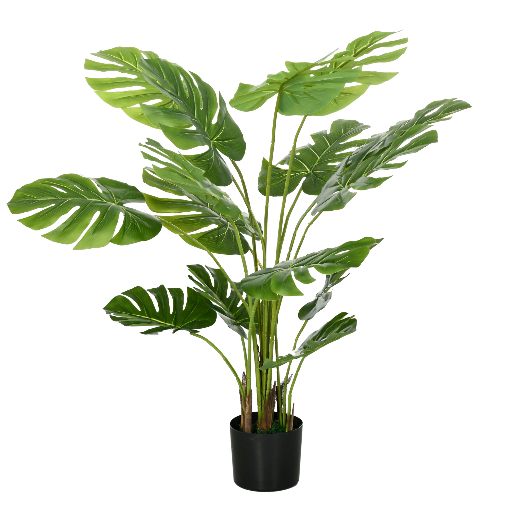 Künstliche Monstera Deliciosa-pflanze, 120 Cm, Inklusive Topf, Indoor-grün