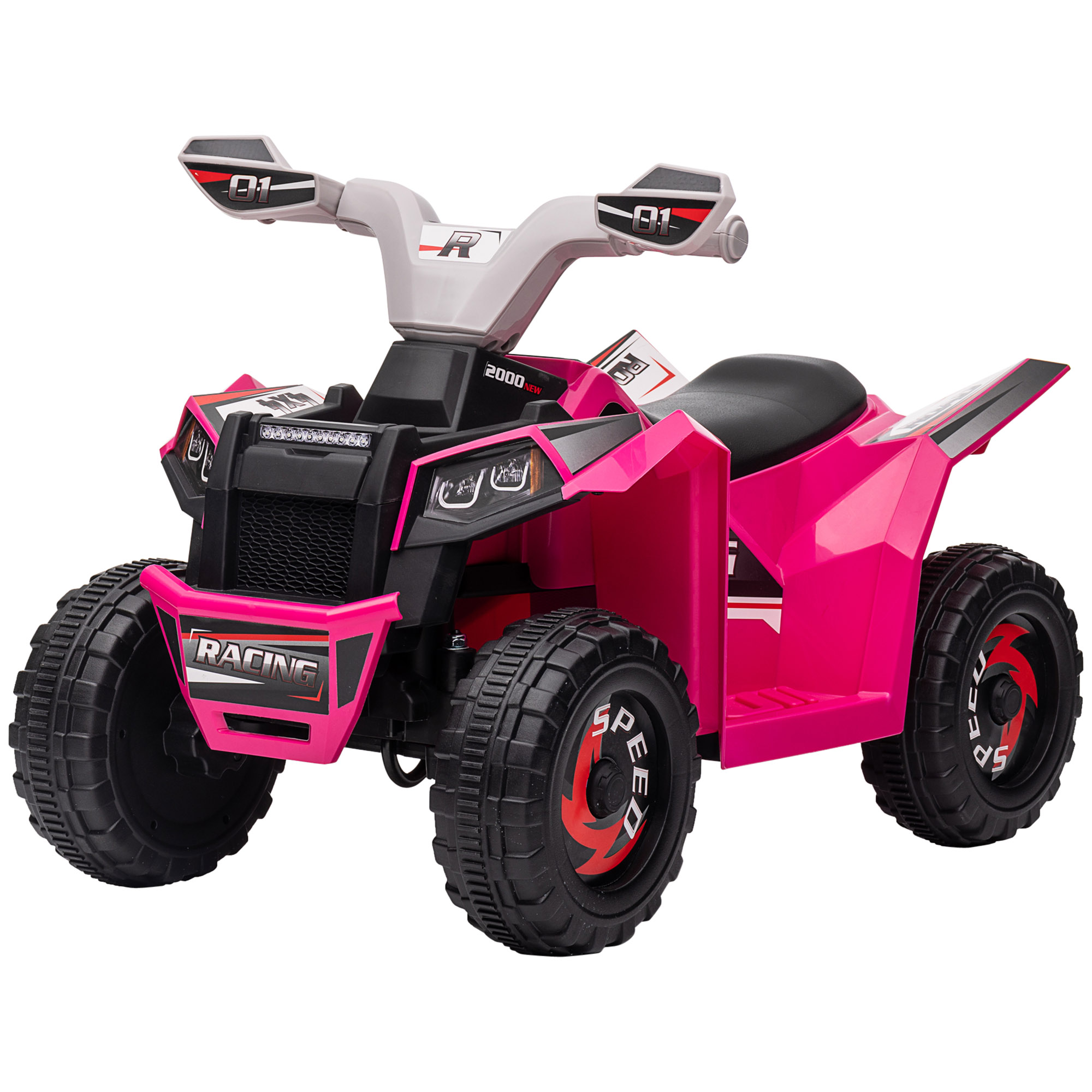 Elektrisches Kinderquad (6 V) Mit Vorwärts- Und Rückwärtsgang, 70 X 41,5 X 48,5 Cm, Pink