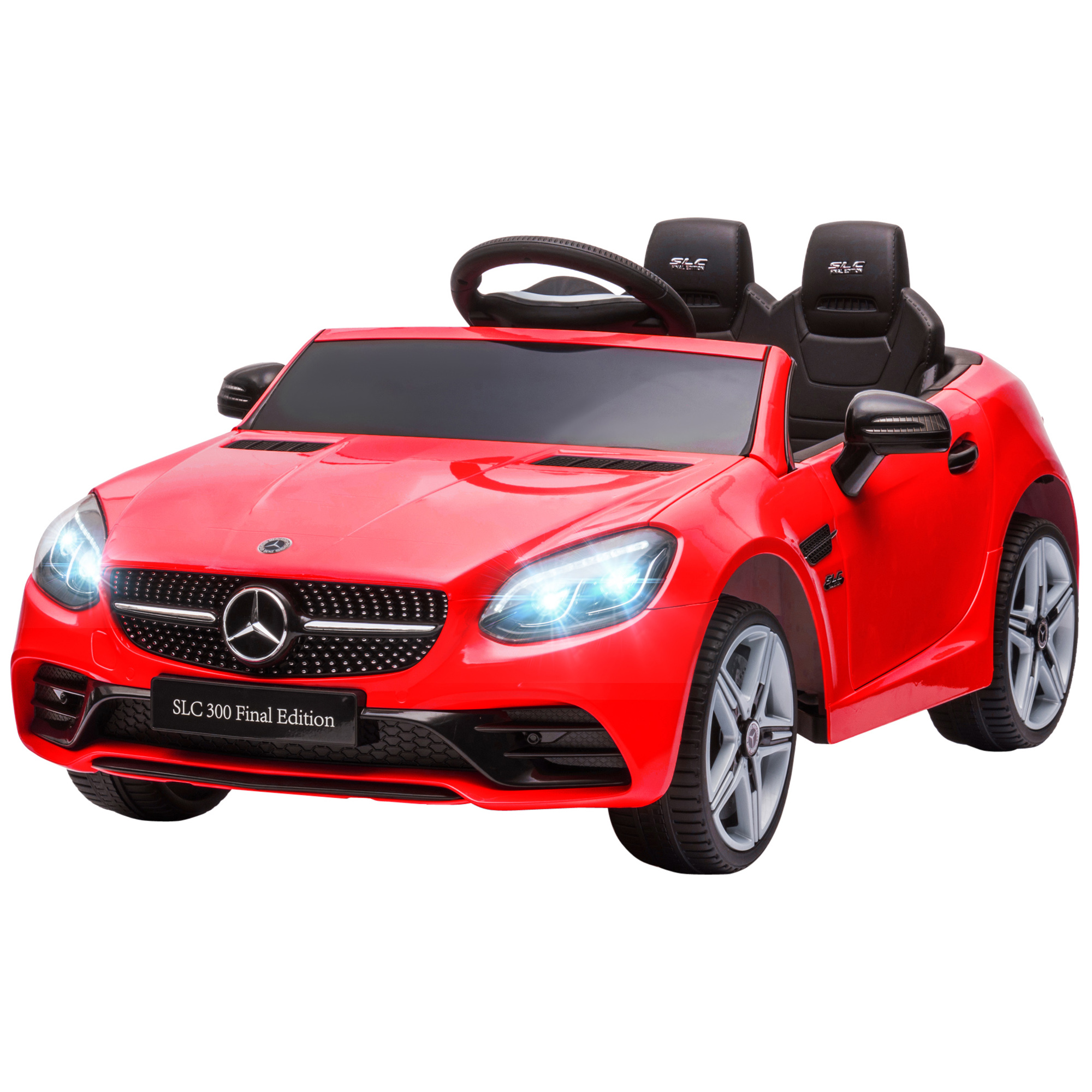 Mercedes Slc 300 Elektro-kinderauto Mit Fernbedienung, Pp Und Metall, 107 X 62,5 X 44 Cm, Rot