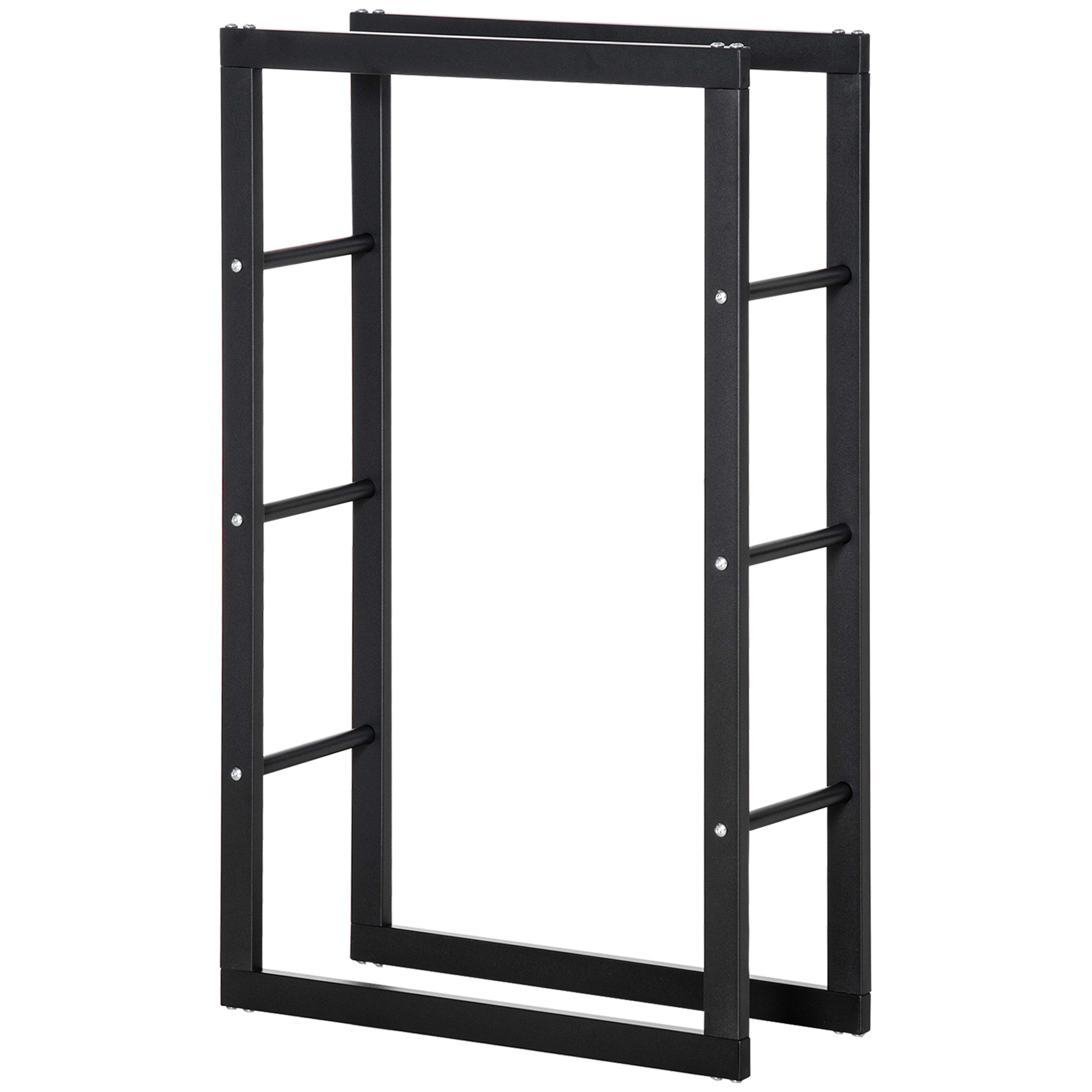 Schwarzer Holzständer Aus Metall, Tragkraft 100 Kg, 60 X 25 X 100 Cm, Modernes Design