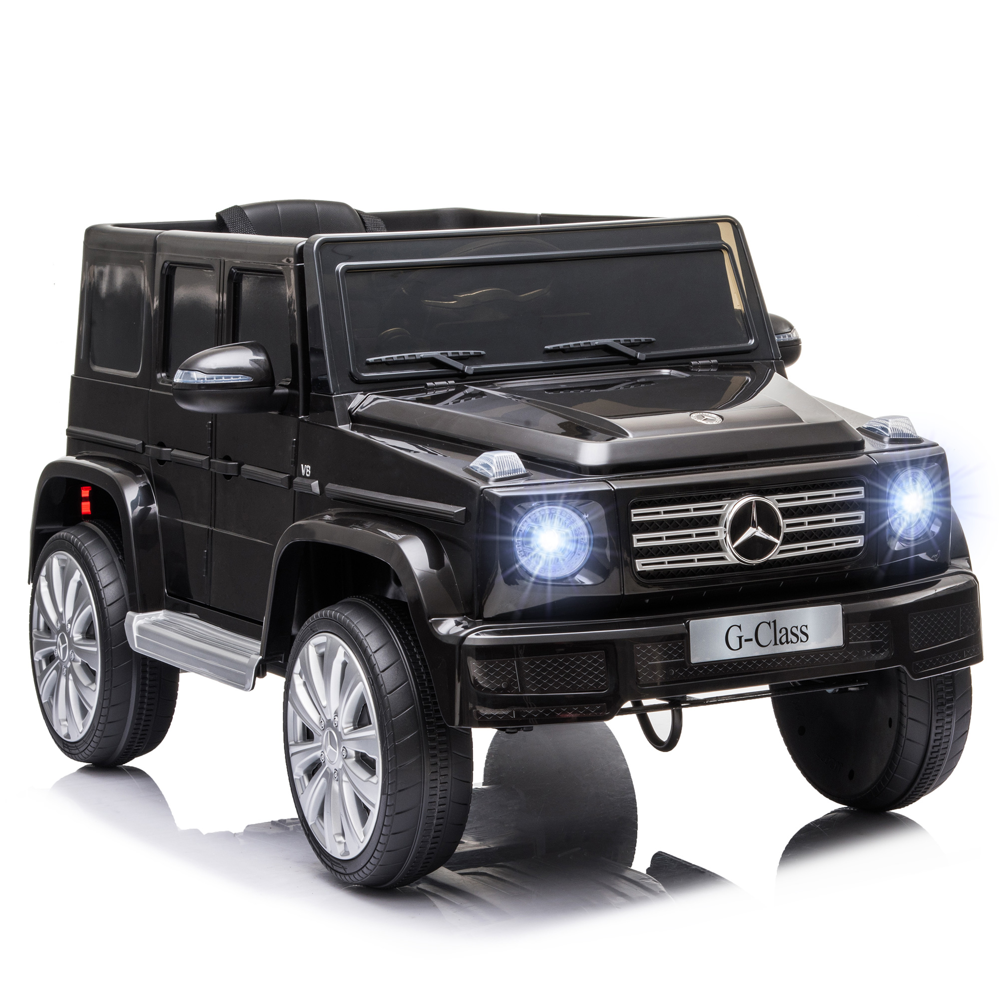 Mercedes 12v Elektro-kinderauto, Fernbedienung Für Eltern, Höchstgeschwindigkeit 5 Km/h – Schwarz