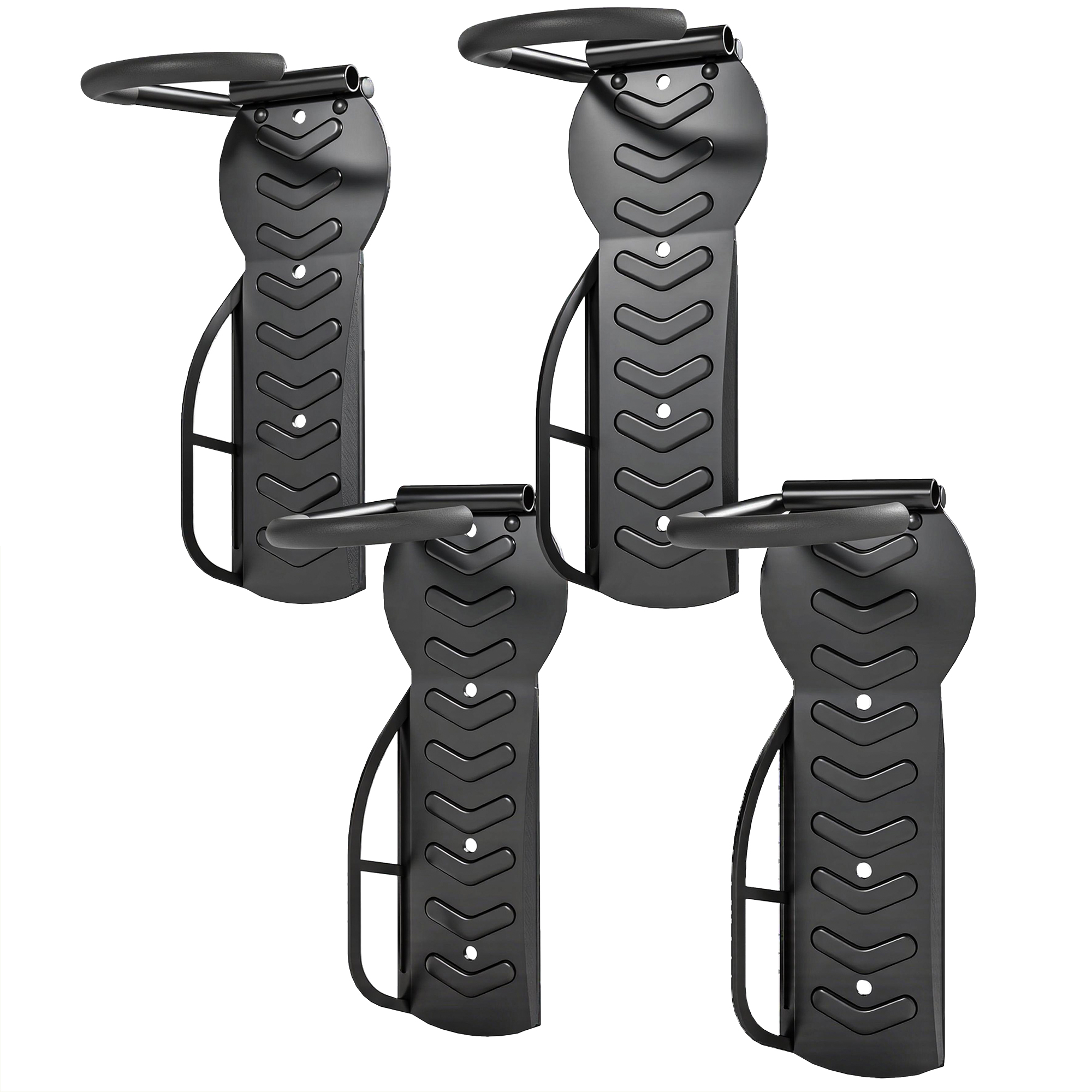 Set Mit 4 Wandhaken Für Fahrräder, Für Den Innen- Und Außenbereich, 25,5 X 10,5 X 4 Cm, Schwarz