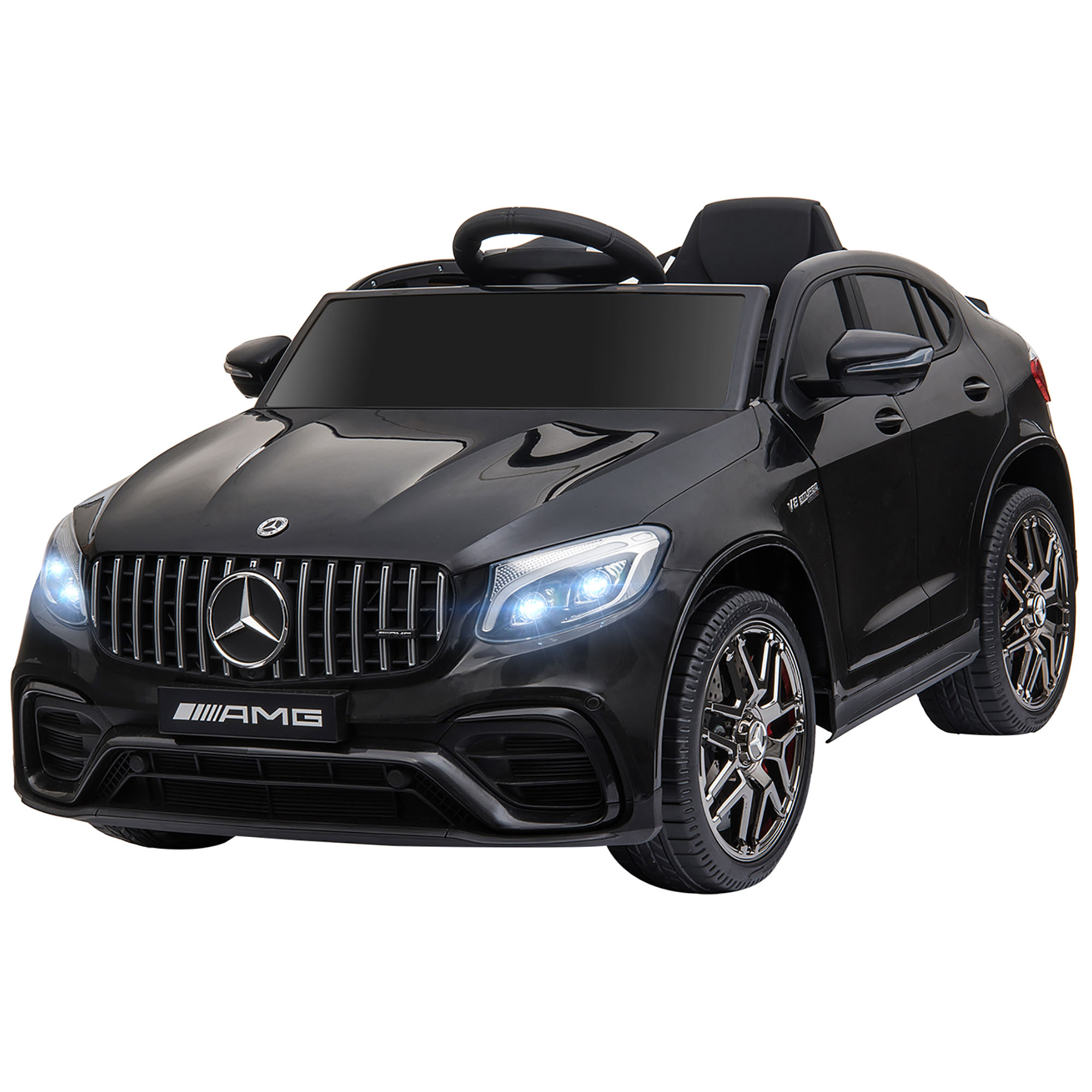 Mercedes Elektro-kinderauto Für Kinder Von 3-5 Jahren, Schwarz, Mit Sicherheitsgurt Und Fernbedienung